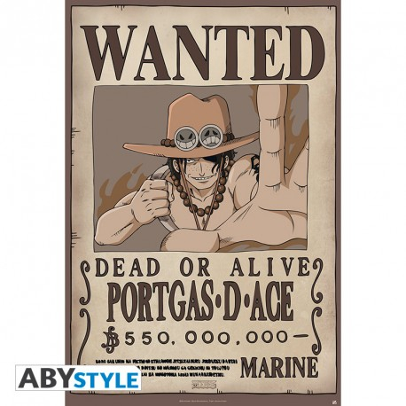 ONE PIECE - Poster grand format wanted Ace