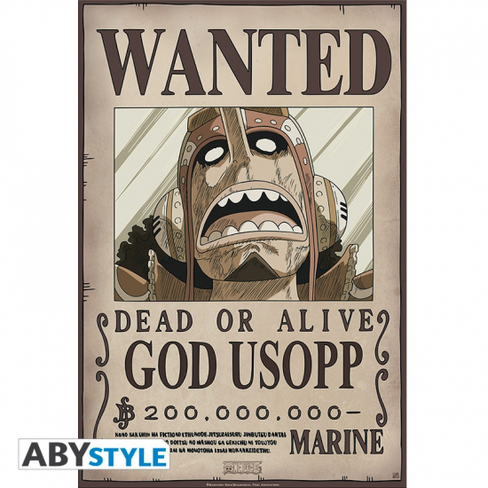 ONE PIECE - Poster plastifie Wanted Usopp New (430)