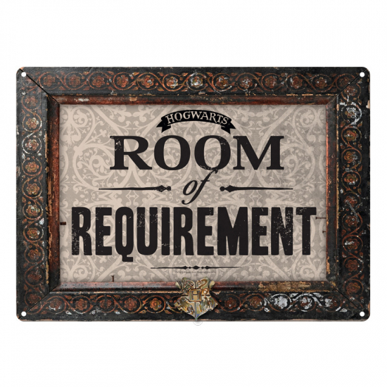 Harry Potter - Plaque métal 21 X15 Room of Requirement