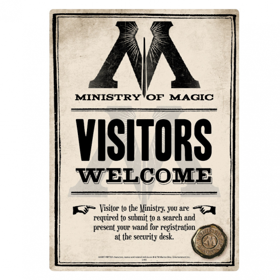 Harry Potter - Plaque métal 21 X15 Ministry of magic