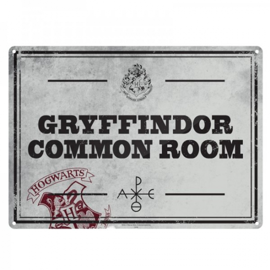 Harry Potter - Plaque métal 21 X15 Common room