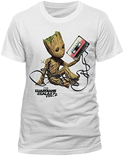 Guardians of Galaxy 2 - Tshirt Groot and tape CID Taille S
