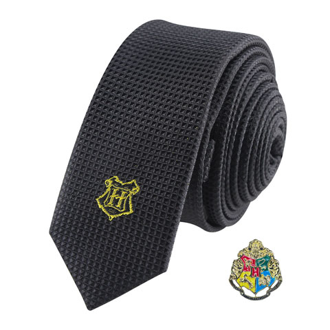 Harry Potter - Cravate deluxe Poudlard avec pin’s