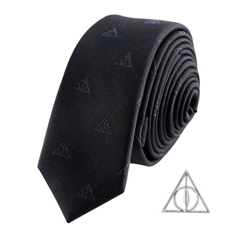Harry Potter - Cravate deluxe les reliques de la mort avec pin’s
