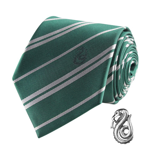 Harry Potter - Cravate deluxe Serpentard avec pin’s