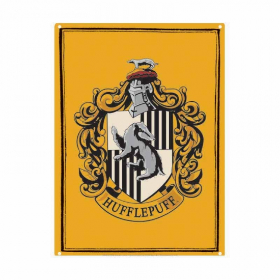 Harry Potter - Plaque métal 21 X15 Hufflepuff