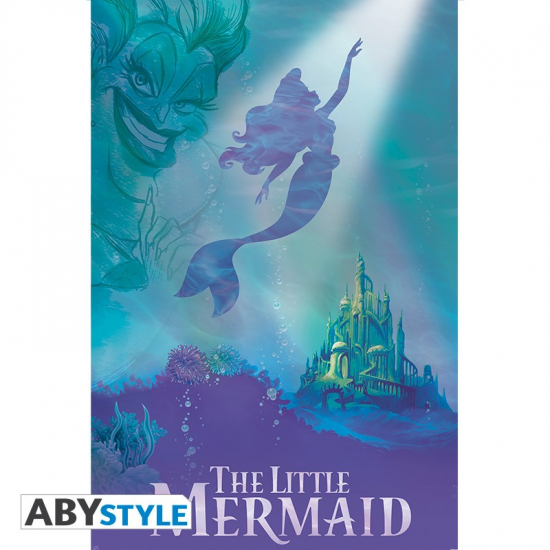 Disney - poster roulé filmé Petite Sirène : Ariel et Ursula (530)
