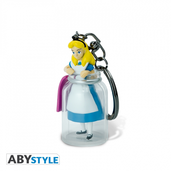DISNEY- Porte clef 3D Alice: Alice dans la bouteille