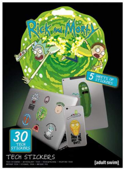 Rick and Morty - Lot de 30 Tech stickers