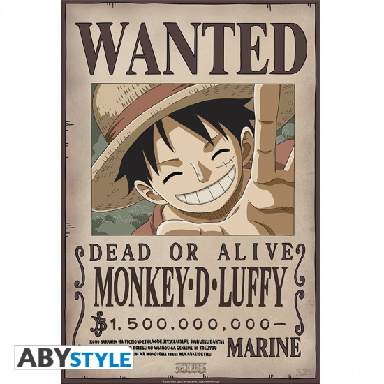 ONE PIECE - Poster plastifié WANTED Luffy (575)