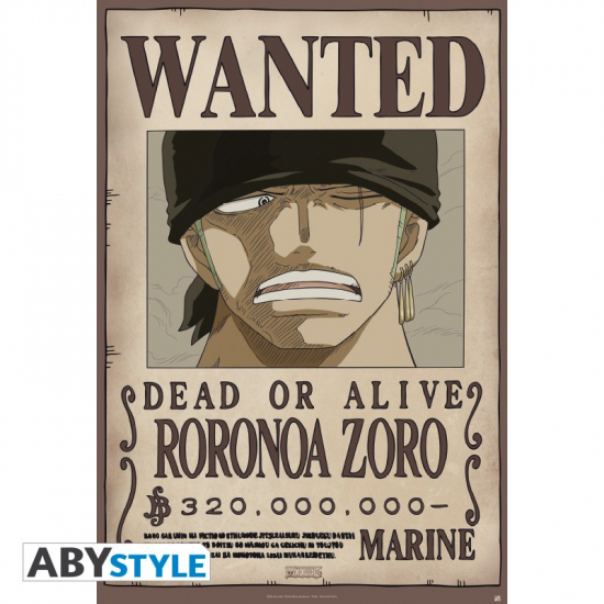 One Piece - Poster grand format wanted Zoro new