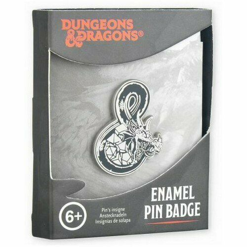 Dungeons & Dragons - Pin's métal sigle du dragon & crystaux