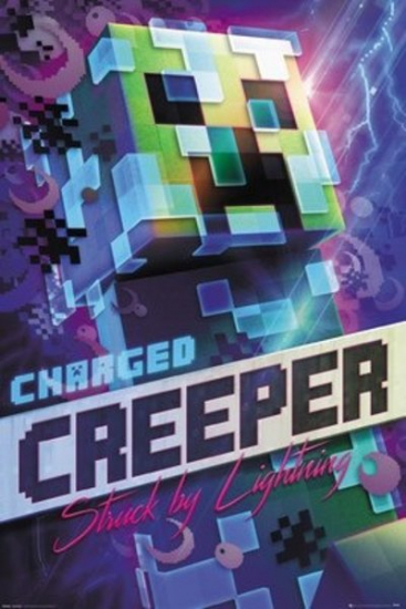 Minecraft - Poster grand format Charged Creeper