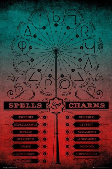 Harry Potter - poster Spells and charms