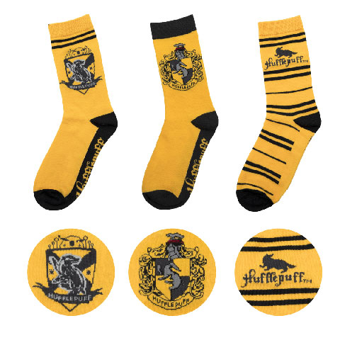 Harry Potter  Lot de 3 paires de chaussettes 35-45 Poufsouffle