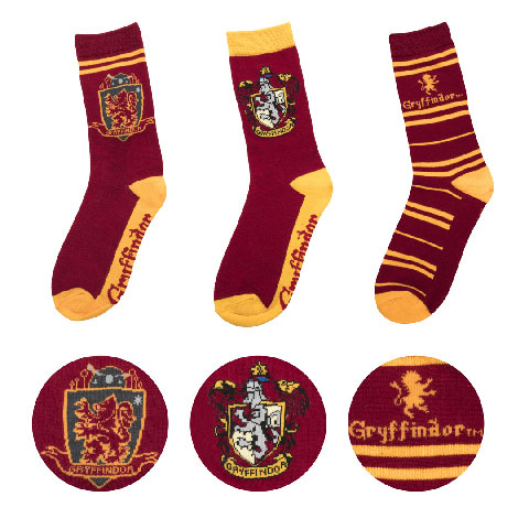 Harry Potter  Lot de 3 paires de chaussettes 35-45 Griffondor