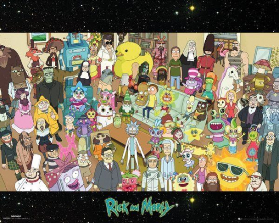 Rick and Morty - Poster petit format Cast