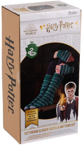 Harry Potter - Kit de chaussettes et mitaines à tricoter Serpentard