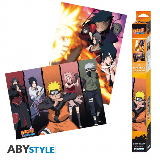 Naruto Shippuden - Set de 2 petits posters Groupes (52 x 38 cm)