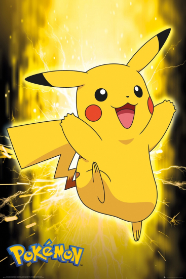 Pokémon - Poster grand format Pikachu néon