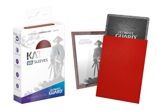 Protèges cartes Ultimate guard Katana japonais x60 rouge