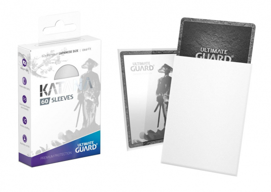 Protèges cartes Ultimate guard Katana japonais x60 blanc