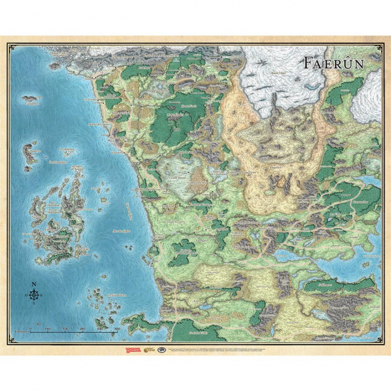 Dungeons & Dragons - Carte de Faerûn (FR)