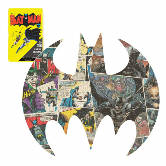 DC - Puzzle Batman forme de logo (750 pièces)
