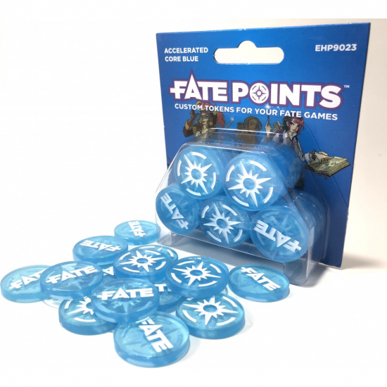 Fate Points - Set de jetons Accelerated core blue