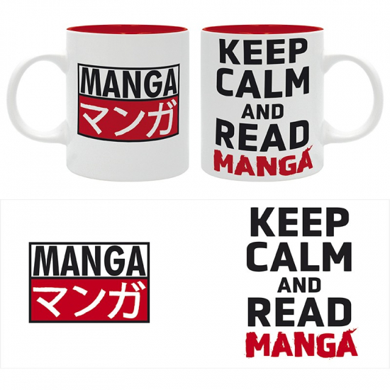 Asian Art - Mug 320 ml Keep calm and read manga