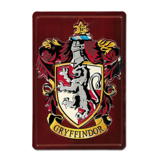 Harry Potter - Plaque métal 3D Griffondor 20x30 cm