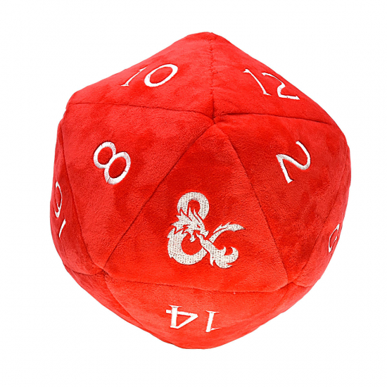 Dungeons & Dragons - Peluche jumbo D20 rouge & blanc