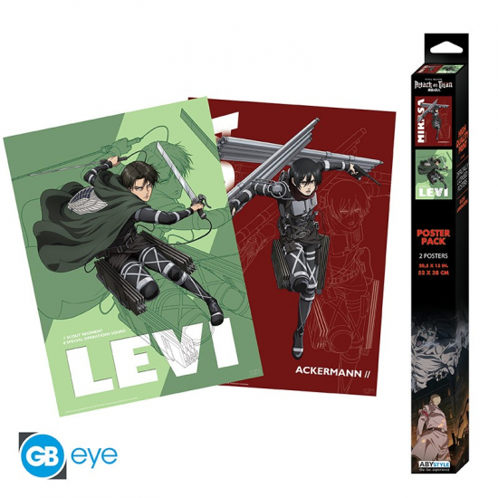 Attaque des Titans (l') - Set de 2 petits posters Set 1 Levi & Mikasa