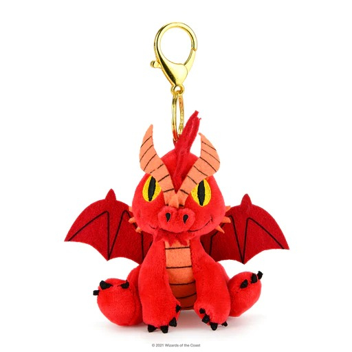 Dungeons & Dragons - Mini peluche mousqueton Dragon rouge