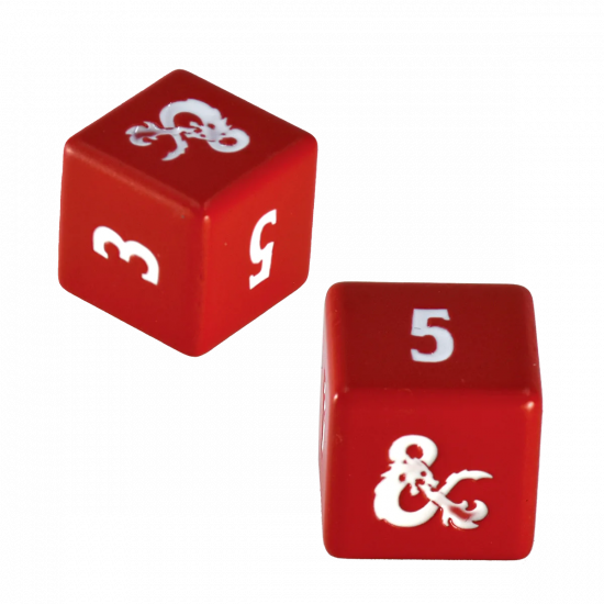 Dungeons & Dragons - Set de dés heavy metal 4d6 Rouge et blanc