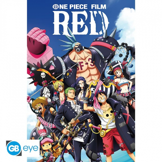 One Piece - Poster grand format RED : Équipage au complet