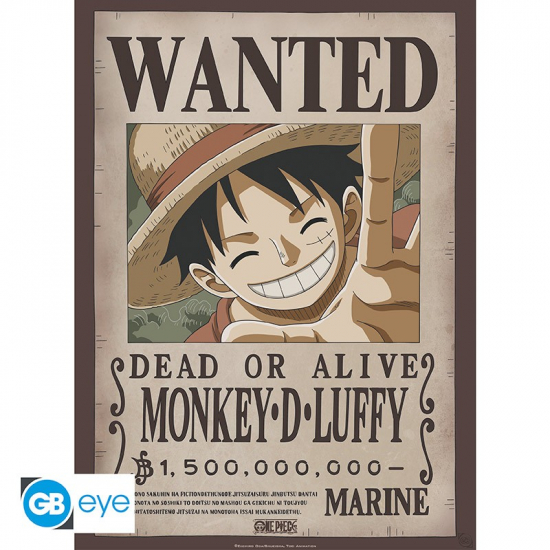 One Piece - Poster petit format Wanted Luffy