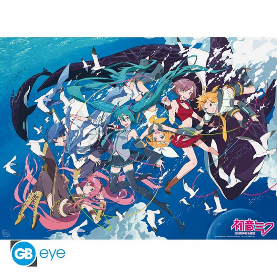 Hatsune Miku - Poster petit format Miku & Amis Ocean