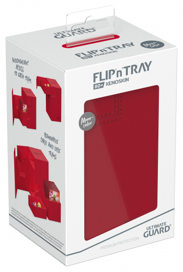 Deck box Ultimate guard - Flip'n'Tray 80+ XenoSkin rouge