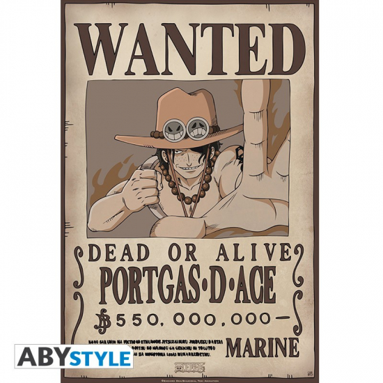 ONE PIECE - Poster plastifié Wanted Ace (310)