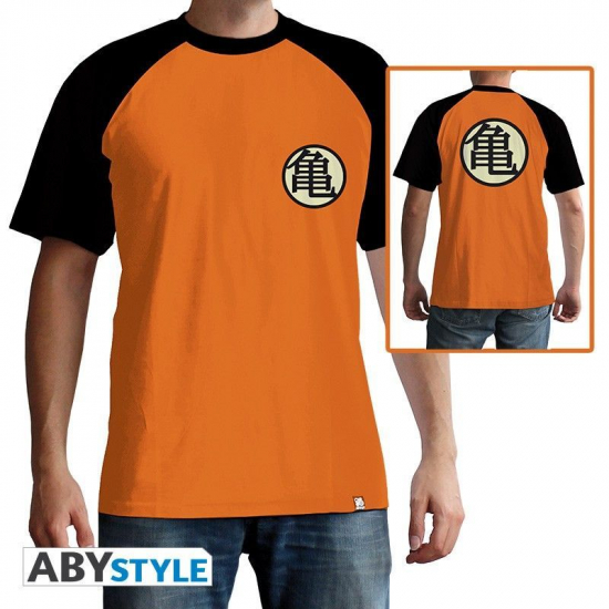 DRAGON BALL - Tshirt homme orange premium Kame Symbol Taille S