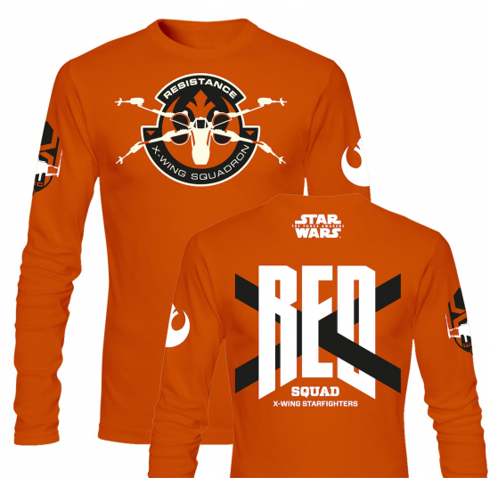 STAR WARS The Force Awakens T shirt H m longues orange Red Squad T XL