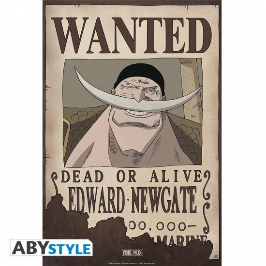 One Piece - Poster plastifié Wanted Edward Newgate (370)