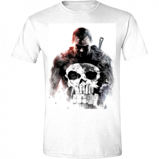 The Punisher - T-shirt blanc Smoke Taille L