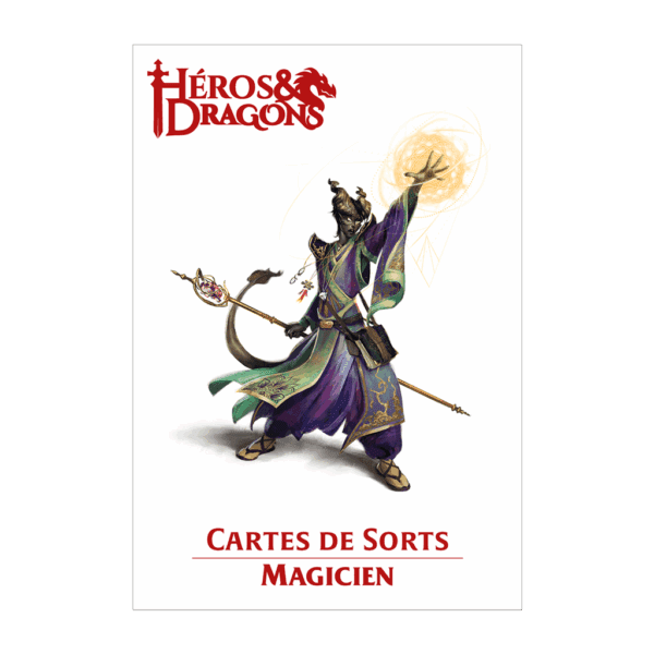 Héros & Dragons - Cartes de sort - Magicien